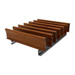 Aluminium Alloy Suspended Ceiling Profiles Droplet Shaped Wood Grain Stretch