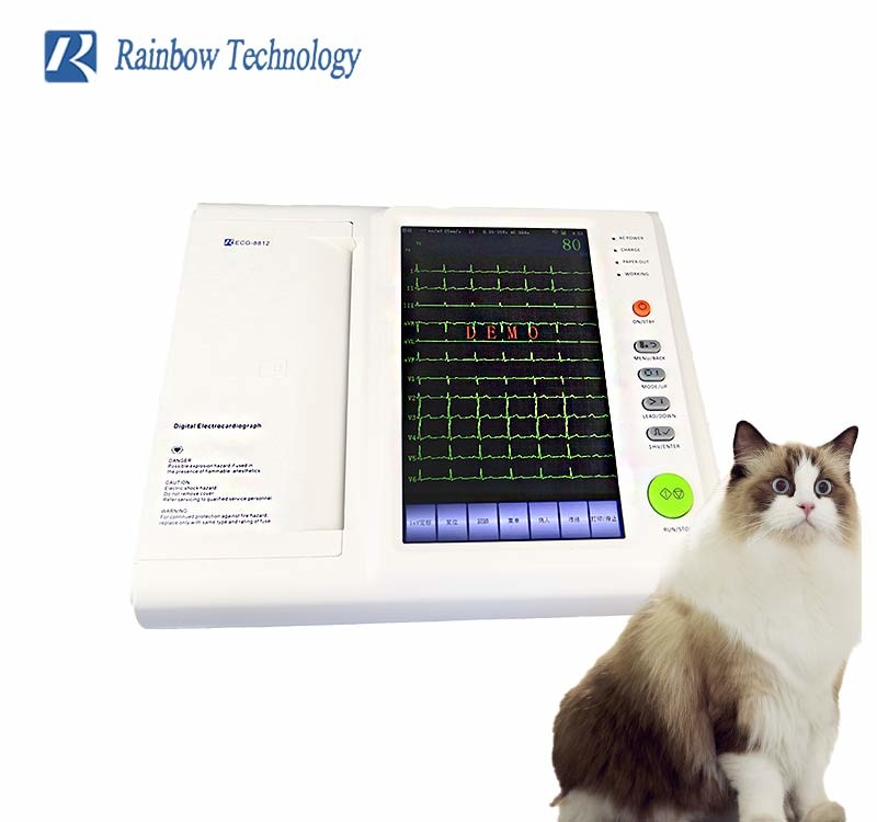 7 Inch Touch Screen 12 Channels 12 Leads Veterinary ECG Machine