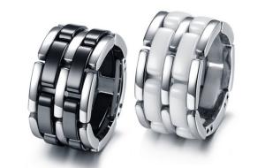 Wholesale Between creative titanium steel ceramic ring single deformable ceramic ring from china suppliers