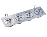 12pcs 1W Aluminum, zinc metal alloy led ceiling light fixture 45° Beam Angle for