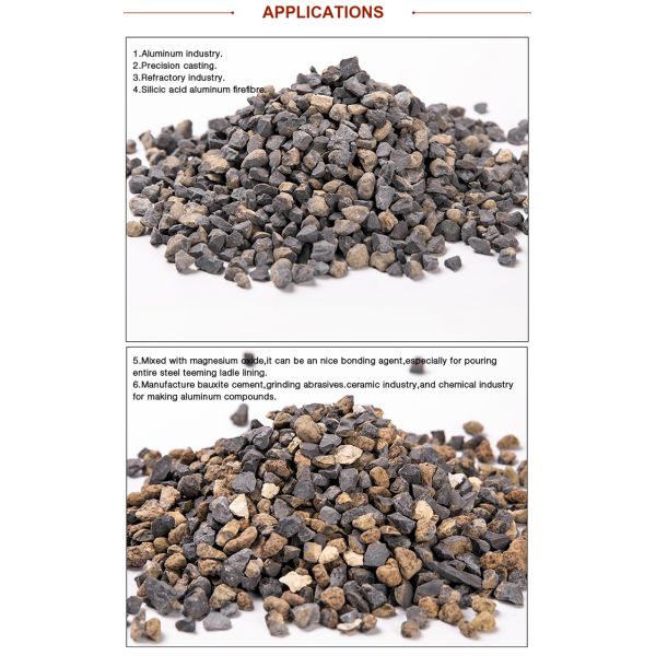Calcined Refractory Bauxite with 50-90% Al2O3 for High-Temperature Applications and Low Impurity Levels