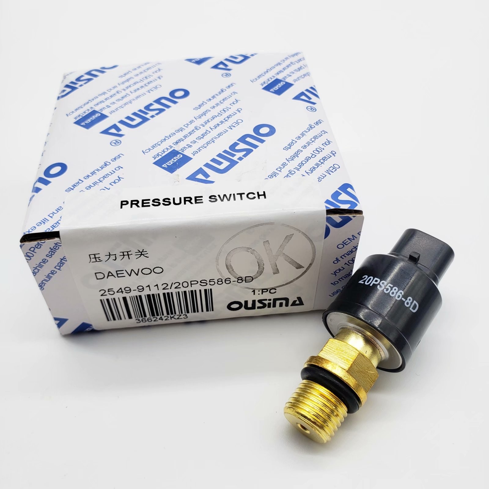 OUSIMA 2549-9112 20PS586-8D Pressure switch for Daewoo Doosan excavator DH220-5