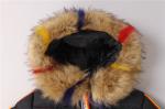 Junior Girls longline coats, Children's longline jacket, Hood Fur, Rainbow