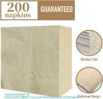 Napkins 2 Layer Unbleached Brown Napkins Soft Disposable Napkins For Kitchen,