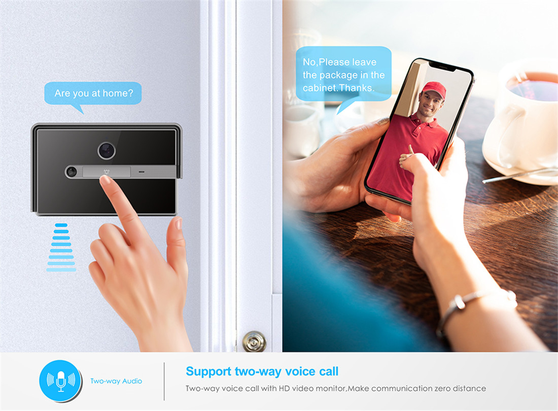 Unistone 2M Video doorbell with Dingdong with 10000mAh Battery(US-VD201)