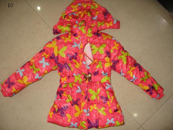 Apparel girl's padding jackets stock(coats,tops,children's clothing,children's