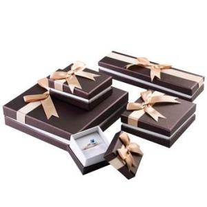 Wholesale Stylish Design Cardboard Jewelry Gift Boxes With Bow Velvet Foam Insert from china suppliers