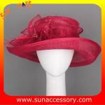 New design elegant sinamay Church hats for girls ,trendy Sinamay wide brim