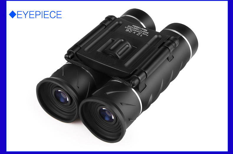 12X26 Day Night Vision Binoculars Opera Glasses Compact Folding Travel Mini Size