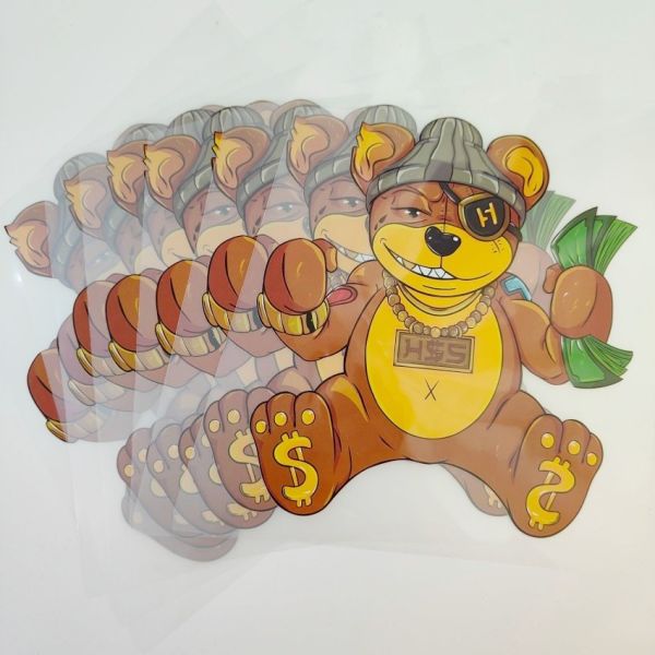 High-Quality PET Material DTF Transfers with Pressure Sensitive Adhesive and Multiple Colors Available