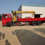 6*4 Boom Dongfeng Straight Telescopic Truck Mounted Crane For Heavy Lifting