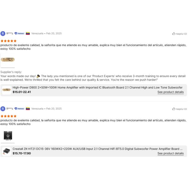 2.0 Two-Channel 39W Power Amplifier Board 12V DC Audio Module