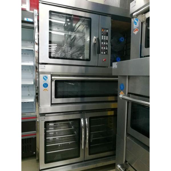 SS Automatic Gas Bread Oven 3 Decks 6 Trays Computer Version Adjustable Temperature Use Natural Gas or Liquefied Gas