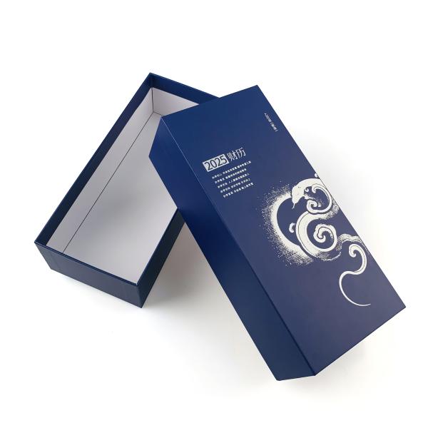 Custom Silver Hot Foil Gift Countdown Advent Calendar Packaging Box Gift Paper Boxes