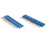 2.7mm*25mm Plastic Blue Strip Concrete Nails pins , Smooth Shank Flat Head Nails