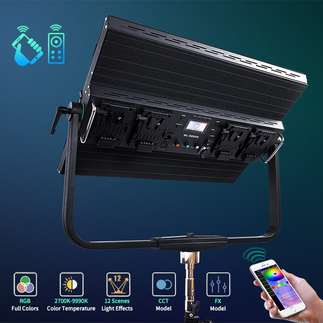 500W 56V Outdoor RGB LED Film Lights Wireless DMX Control Rgbw Led Stage Lights 50000lm