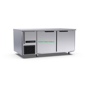 Wholesale 1500mm 2 Door Table Top Blast Freezer 460l Work Table Refrigerator from china suppliers