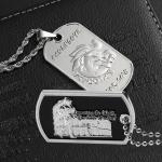 Metal Dog Tag Necklace Pendant Stainless Steel Alloy Enamel Flag Dog ID Tags