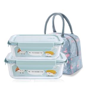 Wholesale Meal Prep BPA Free Snap Lock 1040ml Glass Food Container from china suppliers