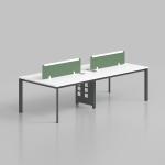 Wooden Office Furniture White Office Computer Desk 4 Seater Workstation