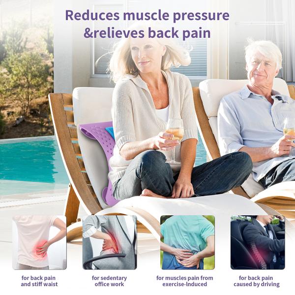 Back Stretcher Contiuously Variable Adjustable Back Massager for Lower Upper Back Pain Relief, Back Cracker for Bed & Chair &Car