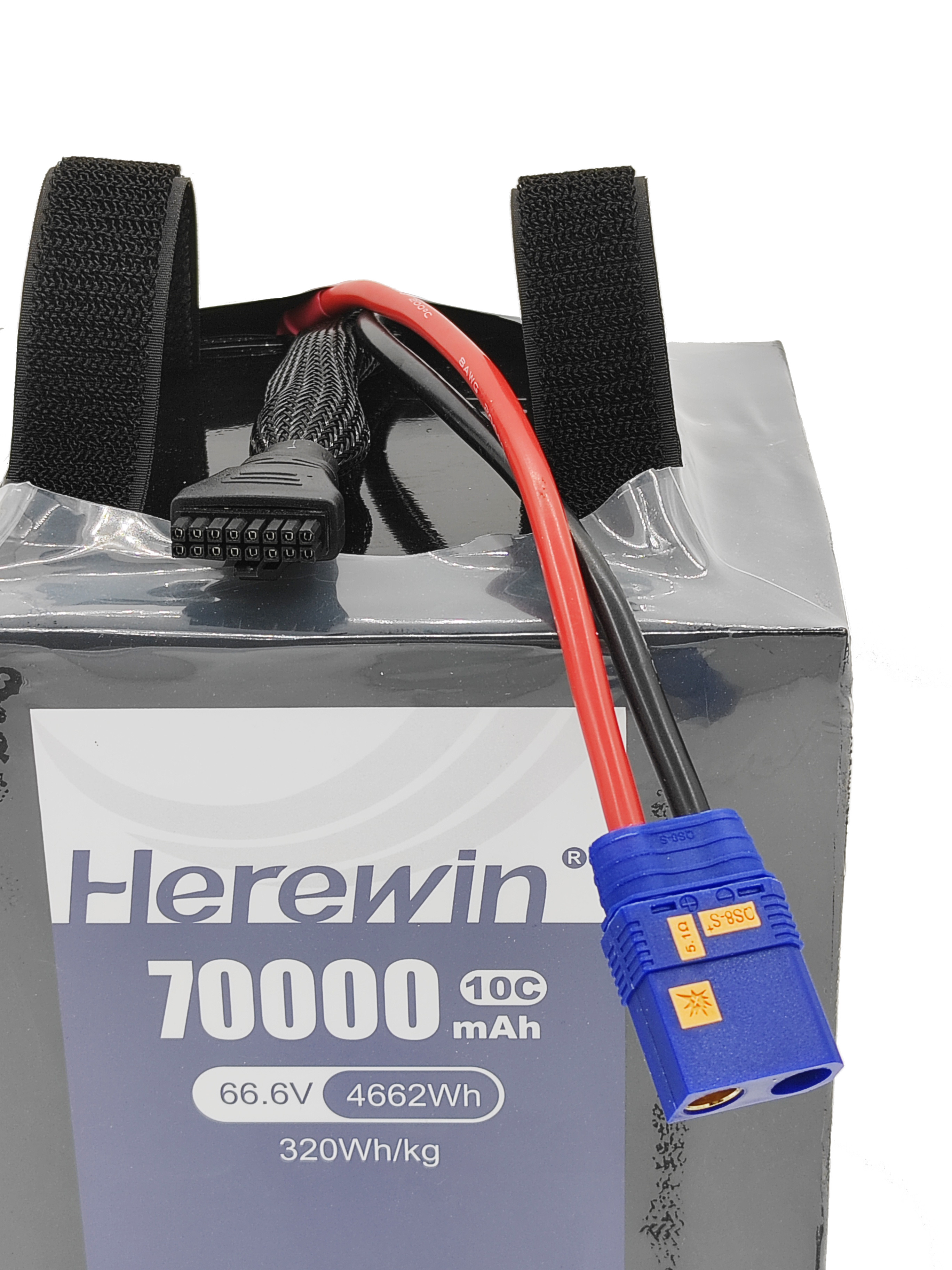 18S2P+ 70000mAh 10C 66.6V Uav Battery Pack Herewin Smart Flight Battery