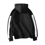 Orange Black Cool Streetwear Hoody Sweatshirts White Stripes Mens Pullover