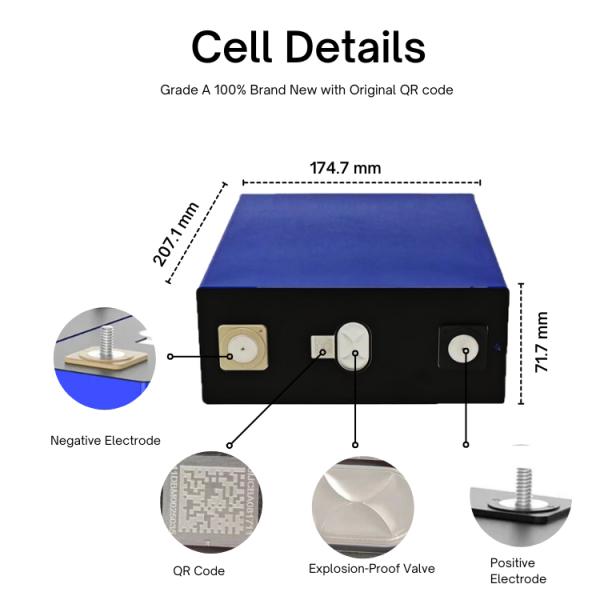 11000cycles Lithium Phosphate Prismatic Cell Hithium 3.2v314ah Lifepo4 Prismatic Lithium Ion Batteries