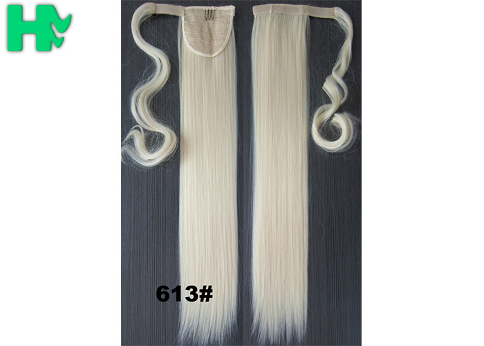 Soft Bond Long Synthetic Heat Resistant Hair Extensions Silky Straight 20 Inch