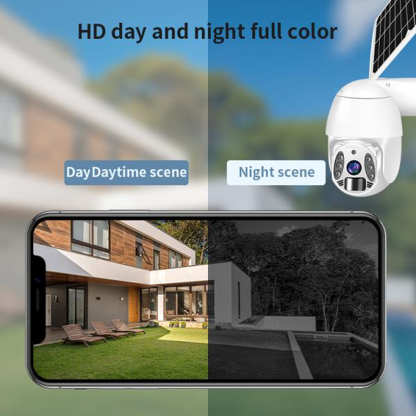 White Color 4G Solar Wifi Camera With Tuya App Remote Control