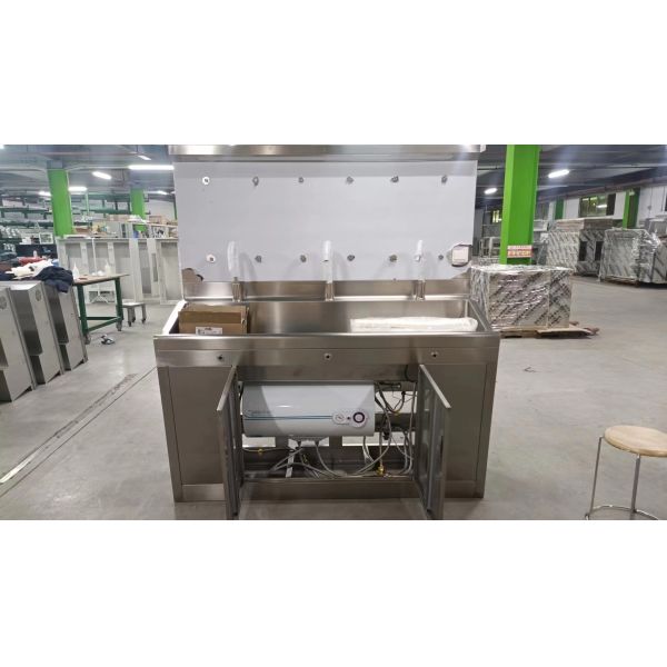 Stainless Steel 304 Foot Operated Hand Wash Sink with Seamless Welding for Hospital Surgical Rooms