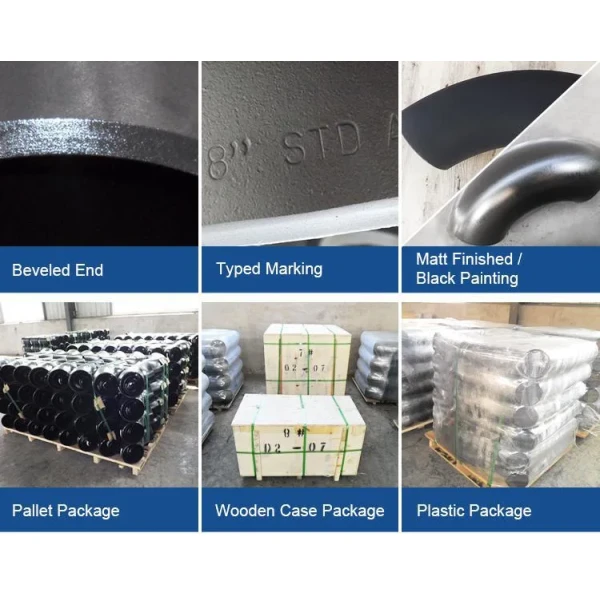 Carbon Steel Butt Weld 6" Pipe Fitting Elbow Sch80 Ansi B16.9 Lr 90 Degree