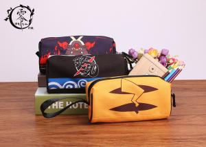 Wholesale Pokemon Pikachu Zipper Pencil Case , Waterproof Travel Makeup Canvas Pencil Holder from china suppliers
