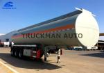 35 Cbm Oil Truck Tanker , Fuel Tanker Semi Trailer For Diesel And Petrol