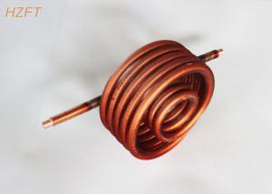 China Heat Exchanging Copper / Cupronickel Water Heating Coil 0.75MM Fin Thickness for Water Tank on sale