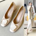 HZM024 High-Heeled Shoes Women'S Autumn 2021 New Korean Version Of Grandma Shoes