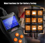 Digital Car Battery Tester Kw600 Multilingual Languages Support Cranking Test
