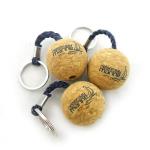 Wholesale Price 50mm Cork Ball Floating Key Chain with Navy Roper and Custom