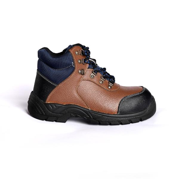 Cow Leather Anti Oil Safety Footwear Smash Resistant Impact Proof Mens Construction Shoes