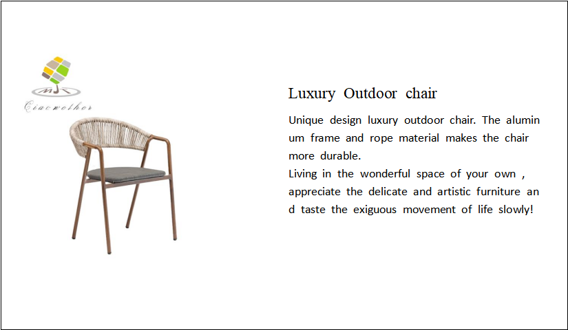 Outdoor Home Office Furniture High Back Aluminium Metal Patio Rattan Garden Chairs Set for General in Outdoor Furniture
