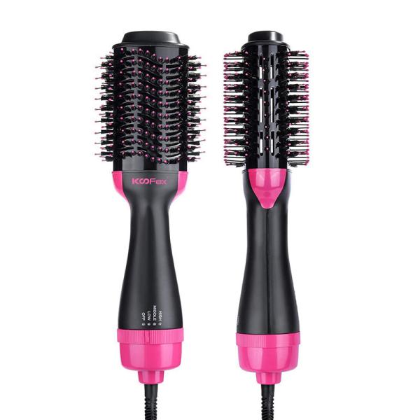 220V Hair Dryer Brush Round Blow Dryer 3 In 1 Straightening Hot Air Brush Anti