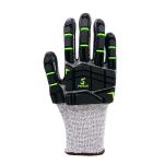 Impact Resistant TPR Gloves 13 Gauge HPPE Base Cut Proof Nitrile Grip Gloves
