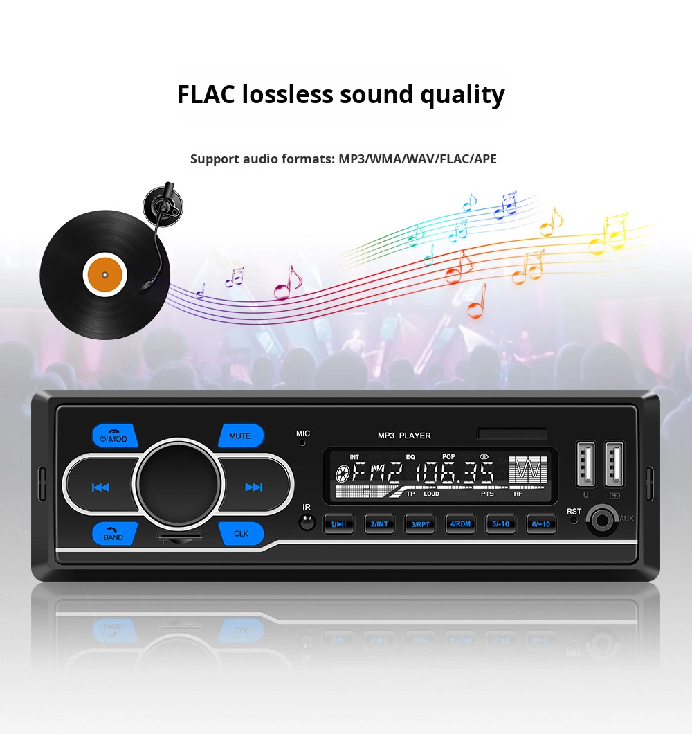 Creatall 12V Single-Cylinder Car MP3 Player Lossless Music for Bluetooth USB Card Reader DAB Radio Car Charger Special Clearance