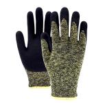 13 Gauge A4 Black Chloroprene Gloves Cut Resistant Neoprene Coated Gloves