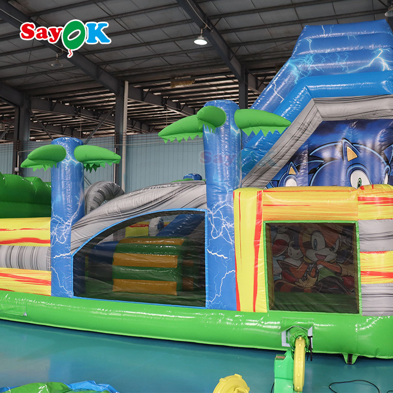 Childrens Inflatable Slide Commercial Water Inflatable Bouncer Slide With Pool Cartoon Characters For Teenagers