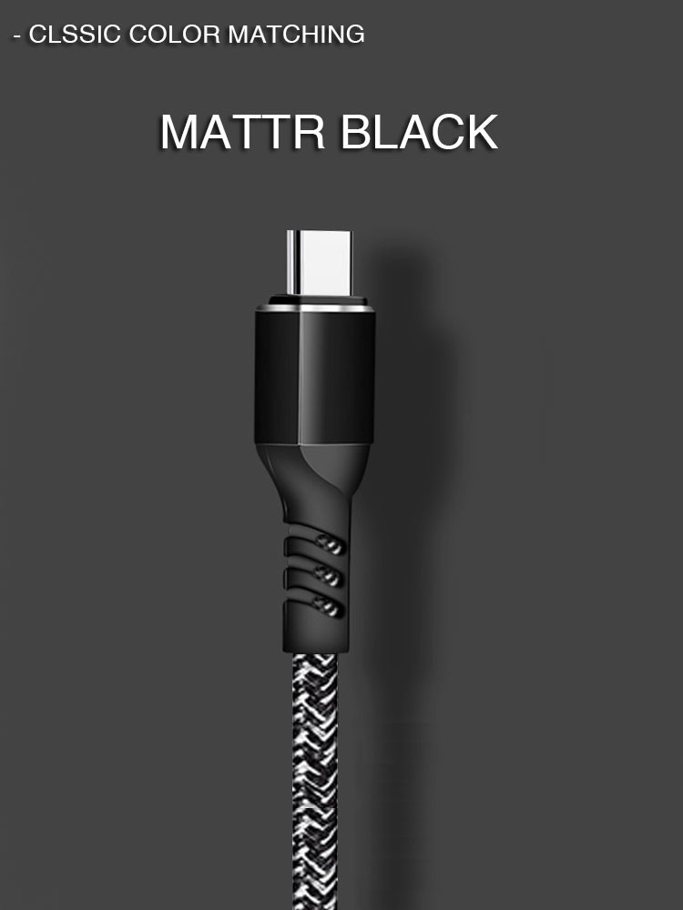 Fast Charge Nylon USB 2.0 Type C Cable For Mobliphone