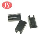 jiayang aglet metal gun color 25mm flat cord laser logo metal tipping for