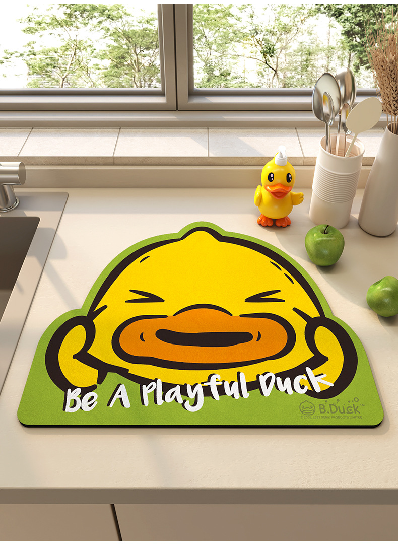 Customizable Cute Cartoon Pattern Kitchen Dish Drying Super Drainage Mat Make It Your Own