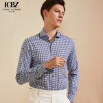 Cotton / Bamboo Fiber Men's Plaid Shirt Japanese Style Casual Slim Long-Sleeved
