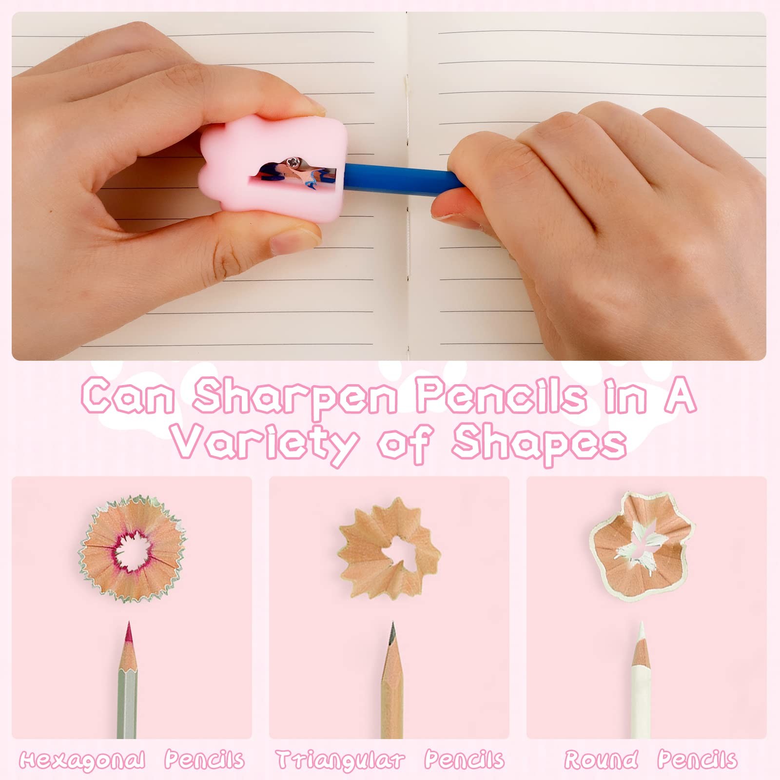Cat Paw Pencil Sharpener Manual Gift Mini Silicone Stationery For Kids Kawaii School Office Supplies